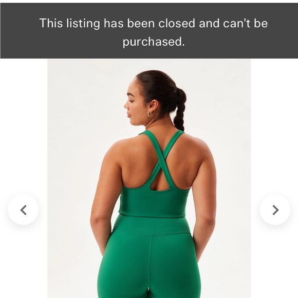 Women's Teal Cross-Back Sports Bra - Picture 6 of 6